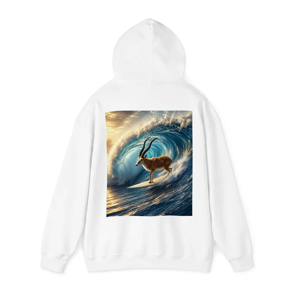 Antelope Surfing Massive Ocean Wave Sunset – Hoodies