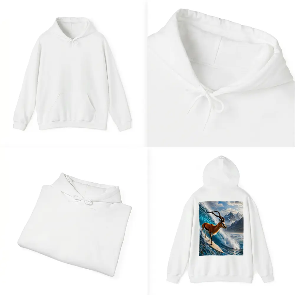 Antelope Surfing Giant Ocean Wave Mountains – Hoodies