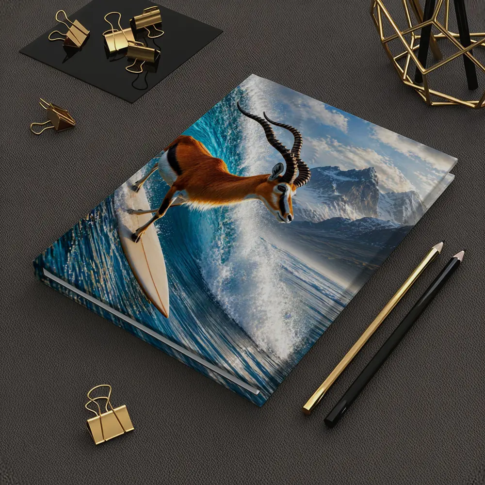 Antelope Surfing Giant Ocean Wave Mountains – Notebooks