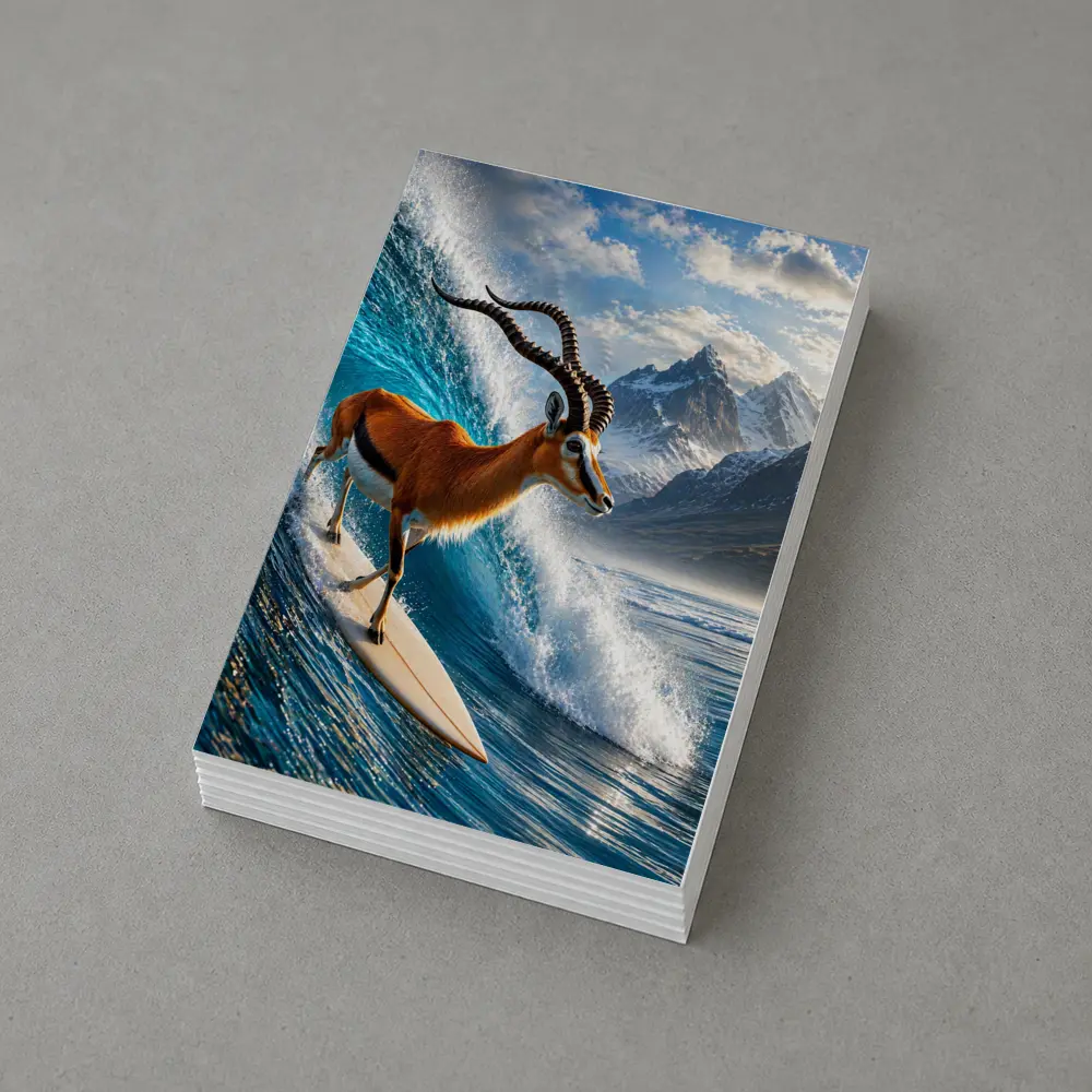 Antelope Surfing Giant Ocean Wave Mountains – Postcards