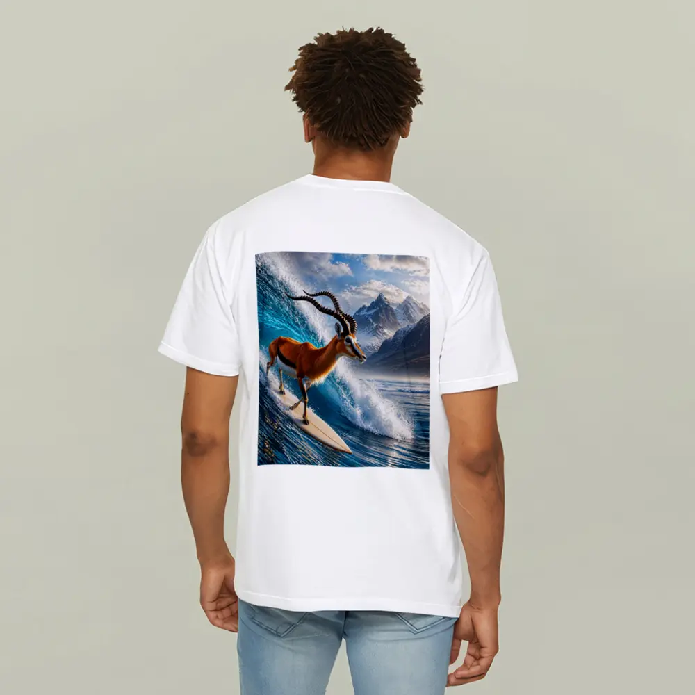 Antelope Surfing Giant Ocean Wave Mountains – T-Shirts