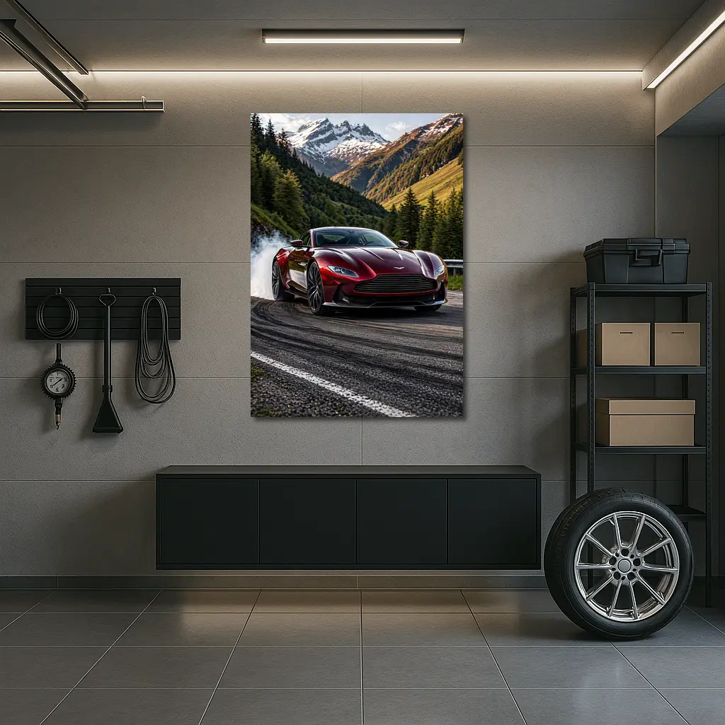 Aston Martin DB11 Drifting Mountain Road – Wall Art