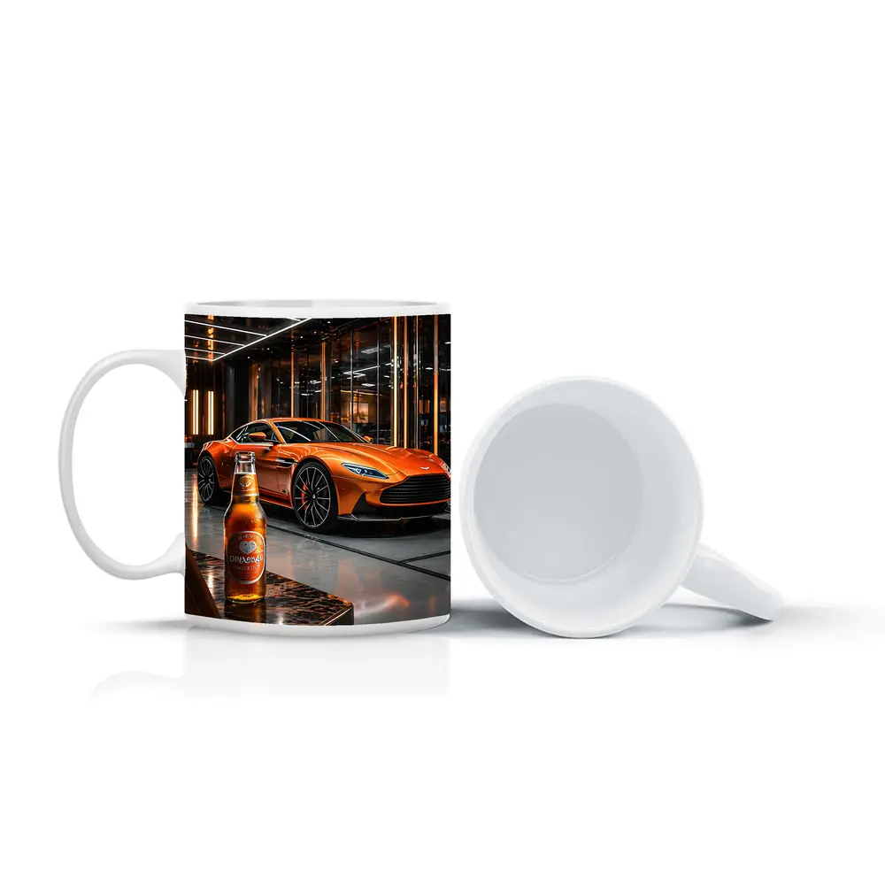 Aston Martin DB11 Orange Luxury Showroom – Mugs
