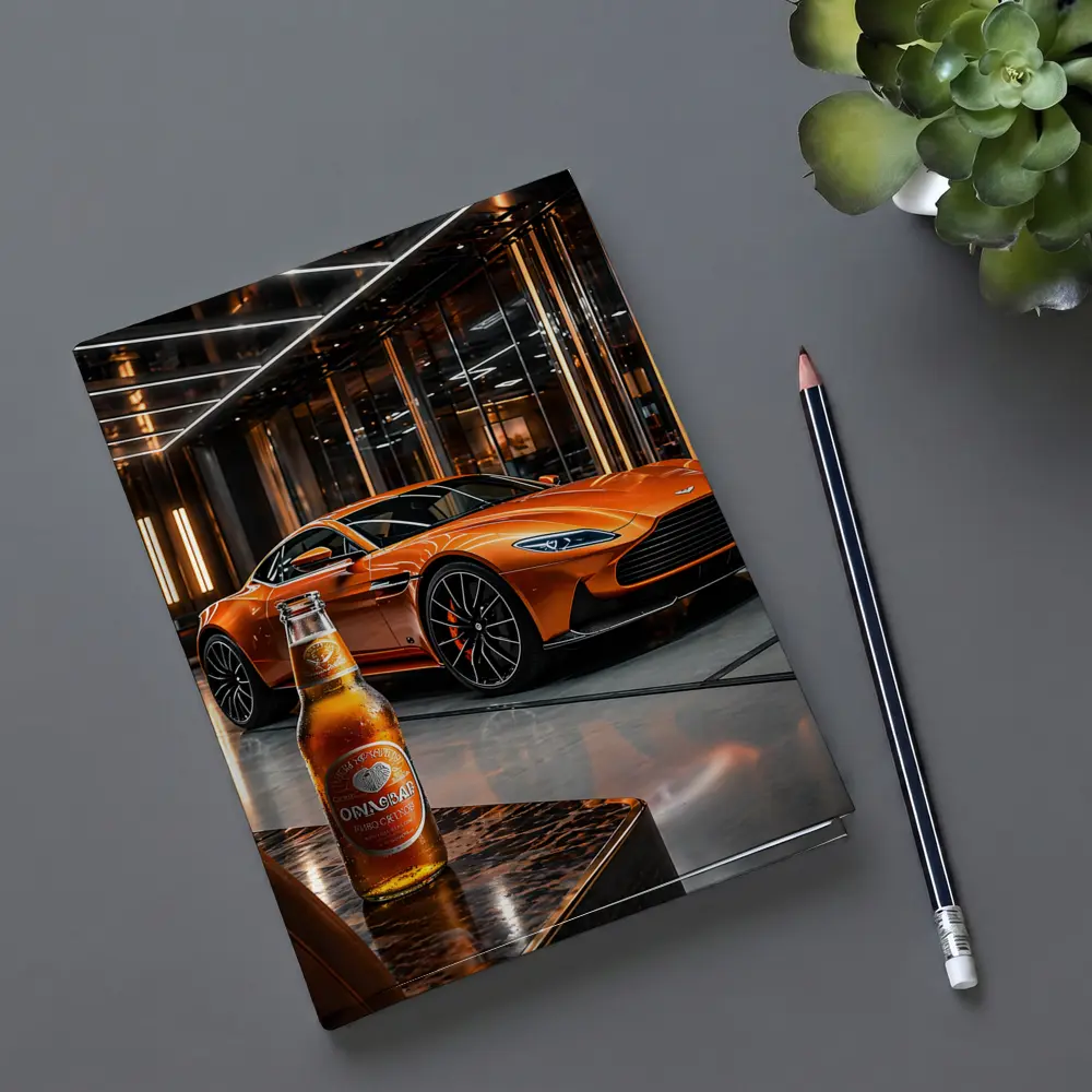 Aston Martin DB11 Orange Luxury Showroom – Notebooks