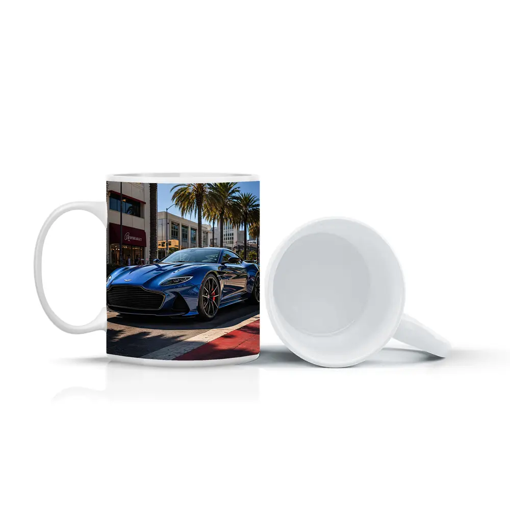 Aston Martin DBS Superleggera Blue Los Angeles – Mugs