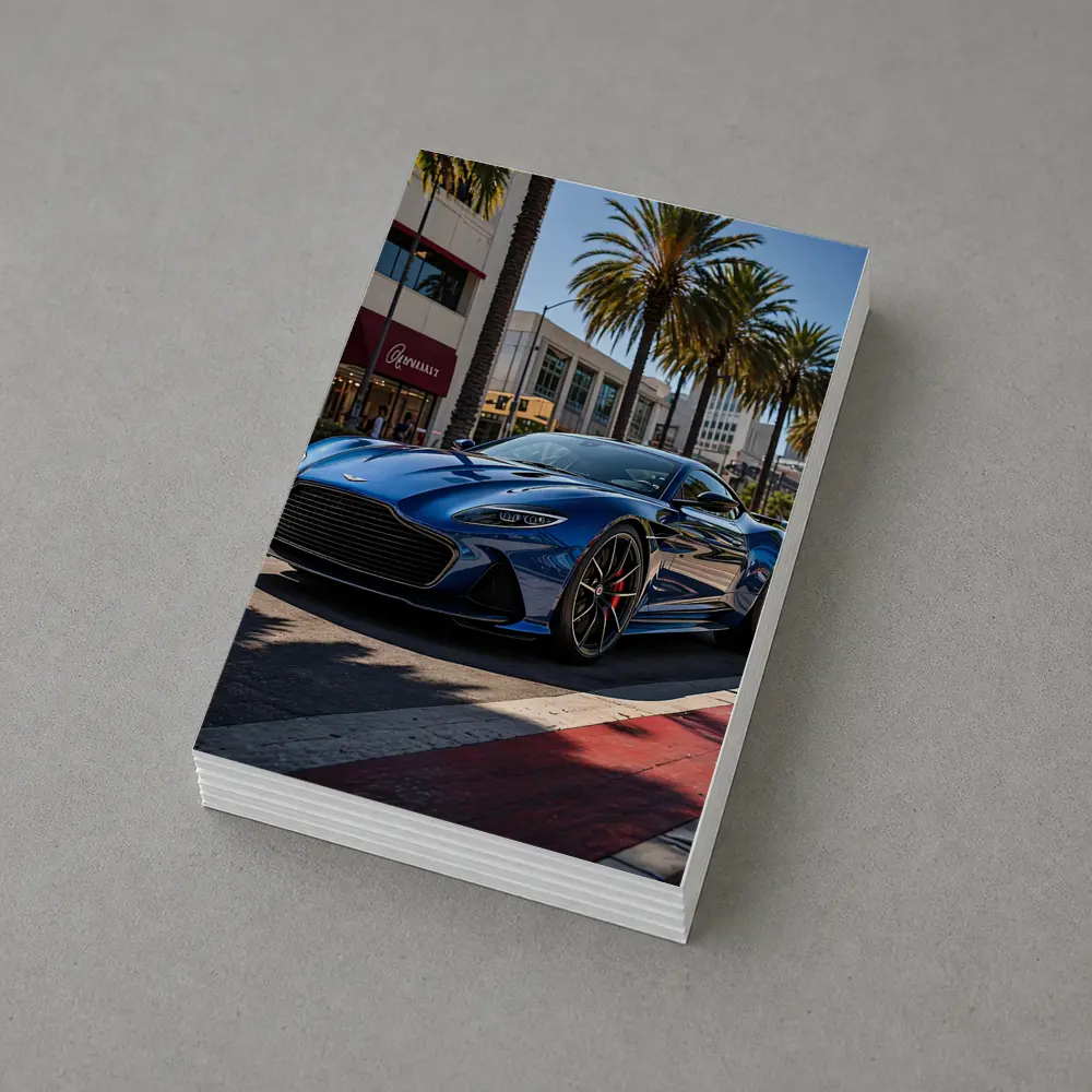 Aston Martin DBS Superleggera Blue Los Angeles – Postcards