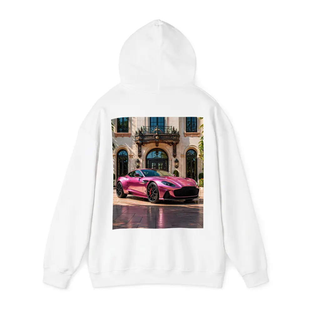 Aston Martin DBS Superleggera Pink Mansion Driveway – Hoodies