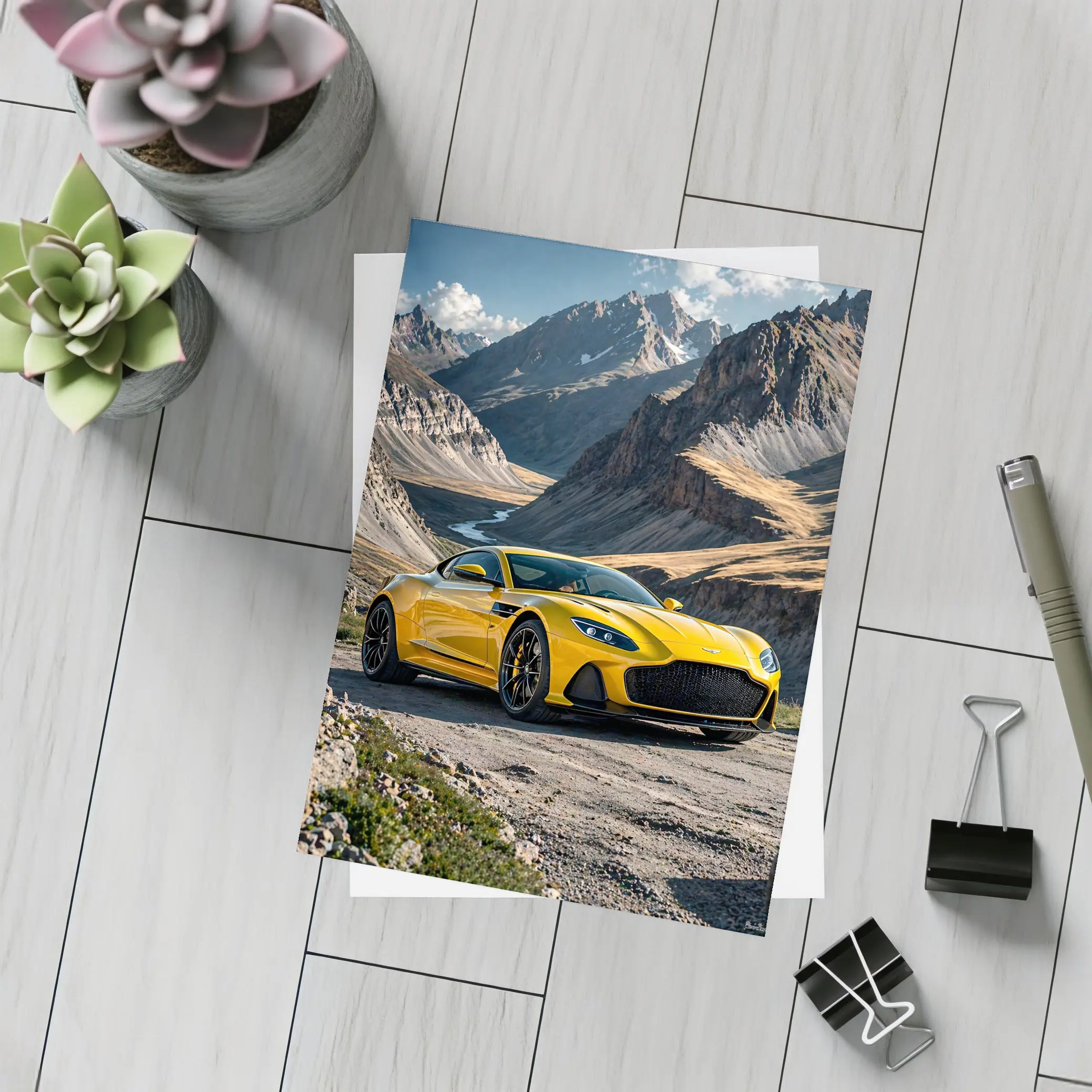 Aston Martin DBS Superleggera Yellow Mountain Road – Postcards