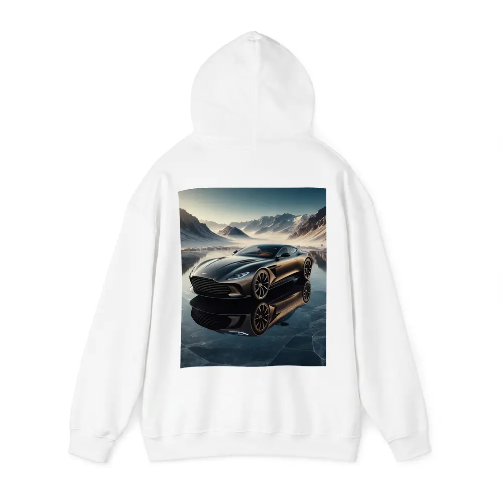 Aston Martin DB11 Black Icy Mountain Backdrop – Hoodies