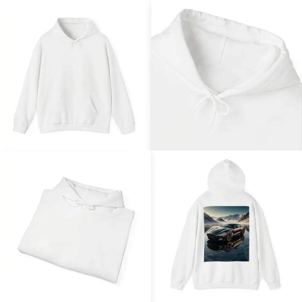 Aston Martin DB11 Black Icy Mountain Backdrop – Hoodies