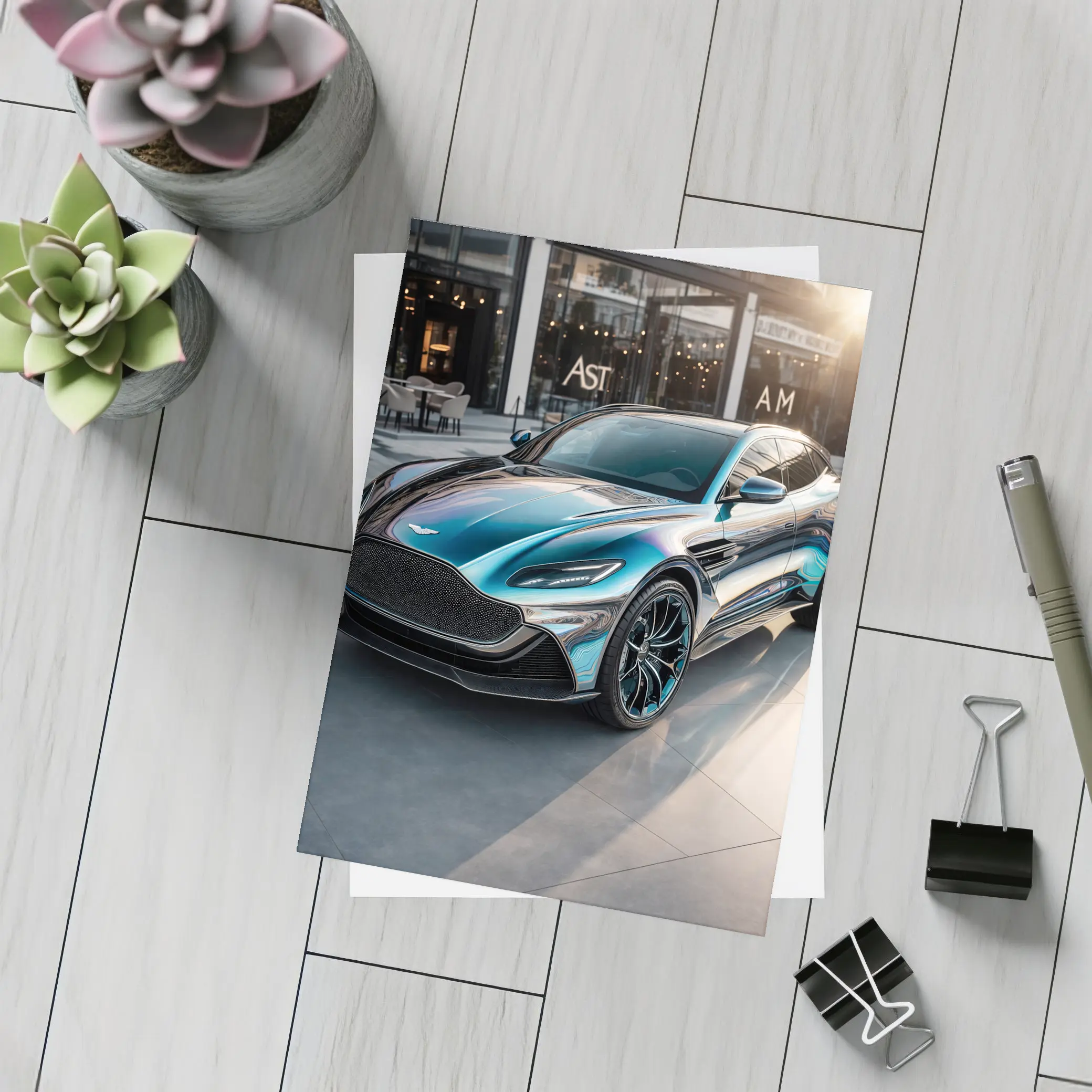 Aston Martin DBX Glossy Urban Sunlight Setting – Postcards