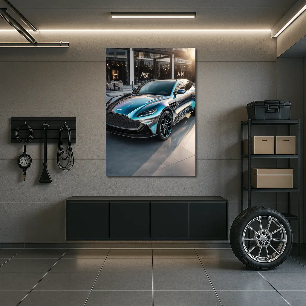 Aston Martin DBX Glossy Urban Sunlight Setting – Wall Art