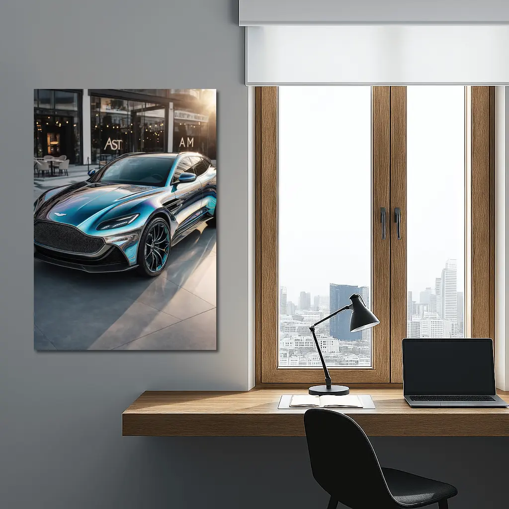 Aston Martin DBX Glossy Urban Sunlight Setting – Wall Art