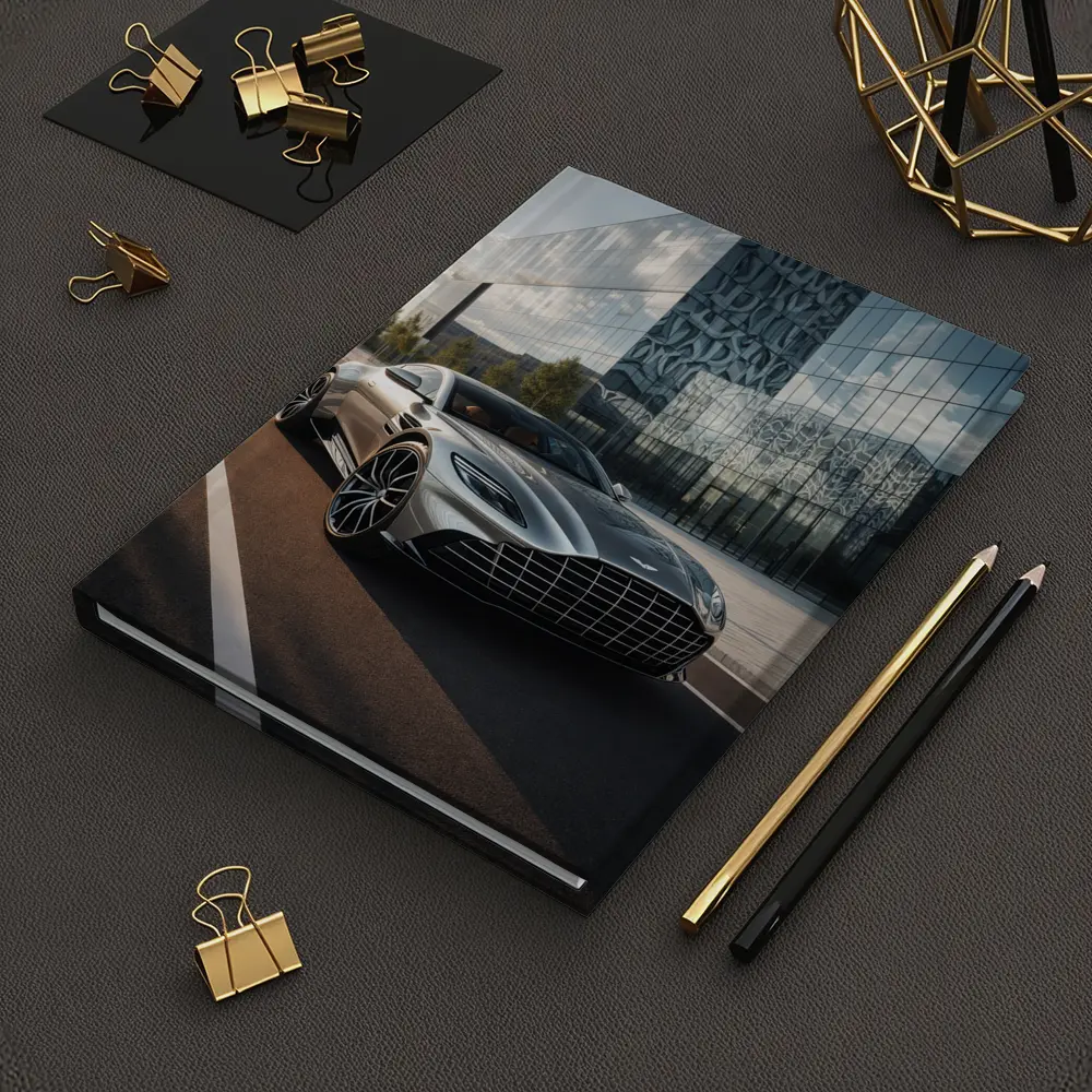 Aston Martin DB11 Silver Modern Architecture Background – Notebooks