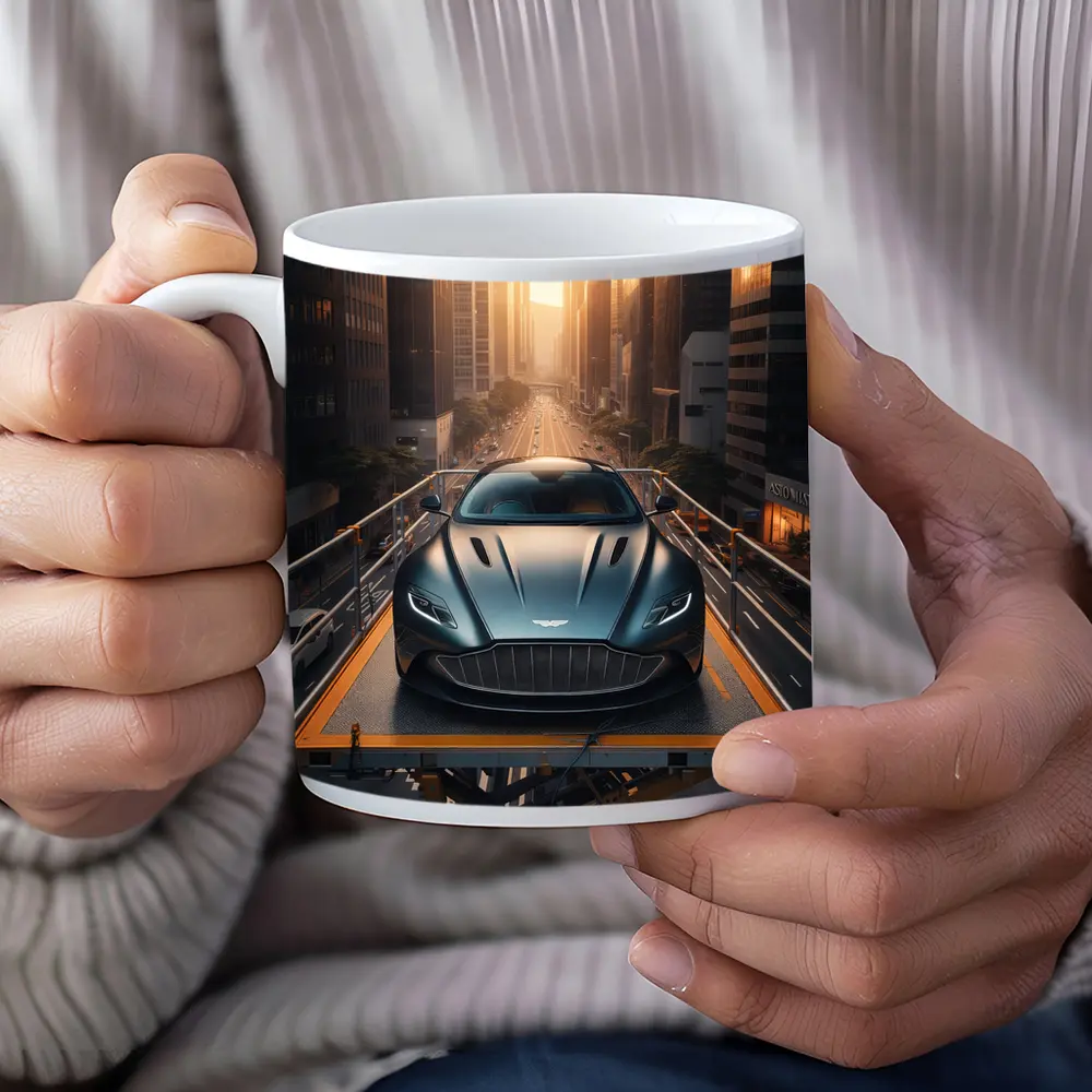 Aston Martin DB11 City Sunset Street Scene – Mugs
