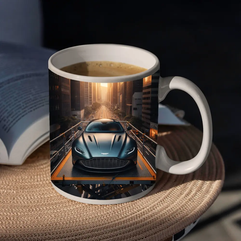 Aston Martin DB11 City Sunset Street Scene – Mugs