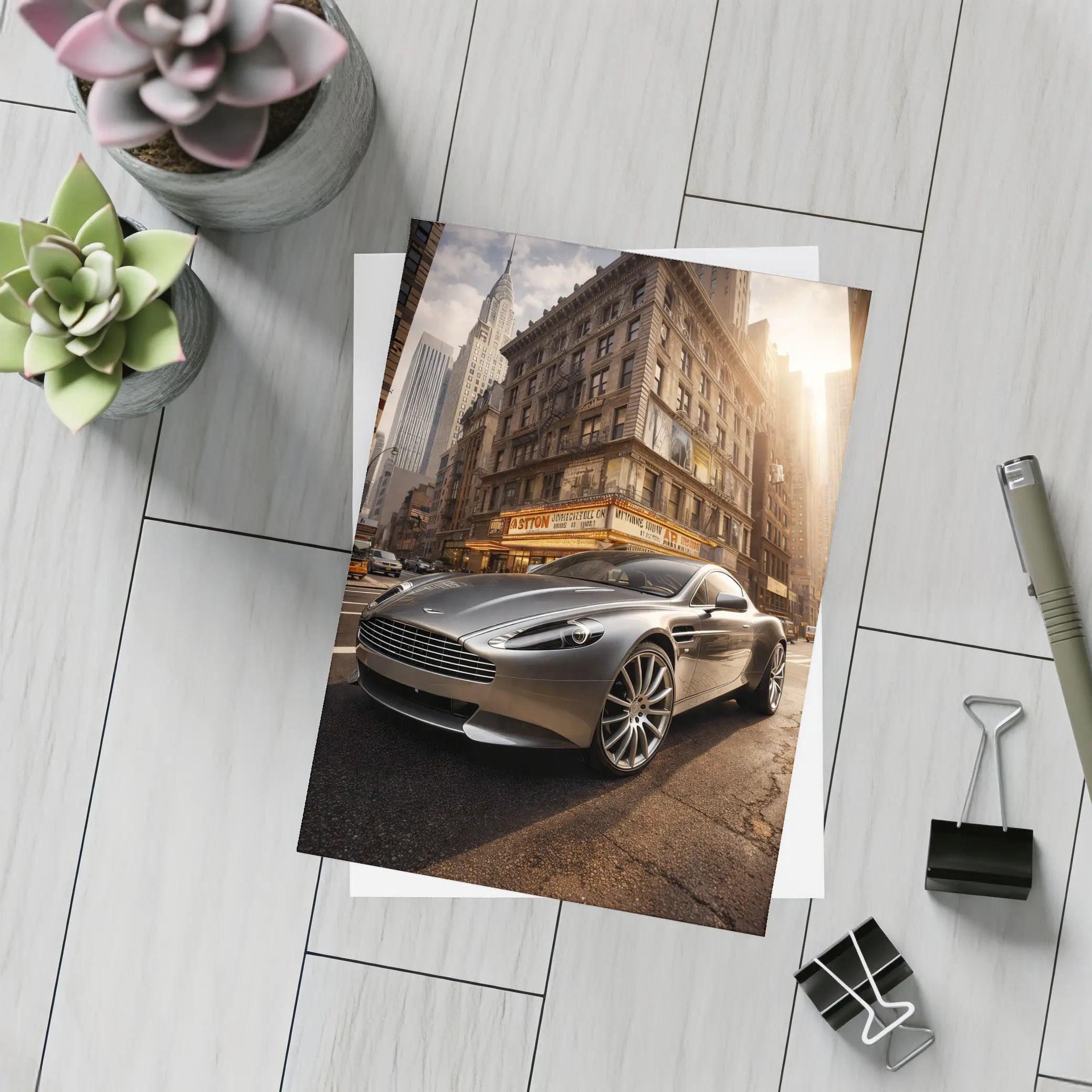 Aston Martin Rapide New York City Street – Postcards