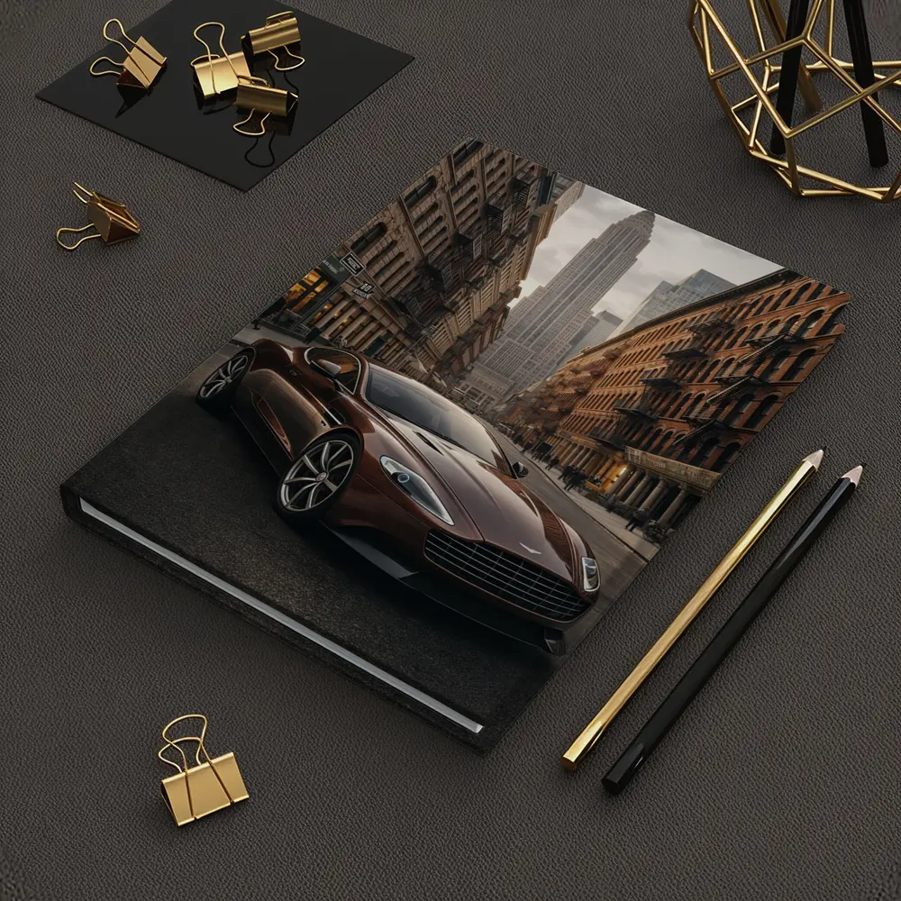 Aston Martin Vanquish Brown New York Street – Notebooks