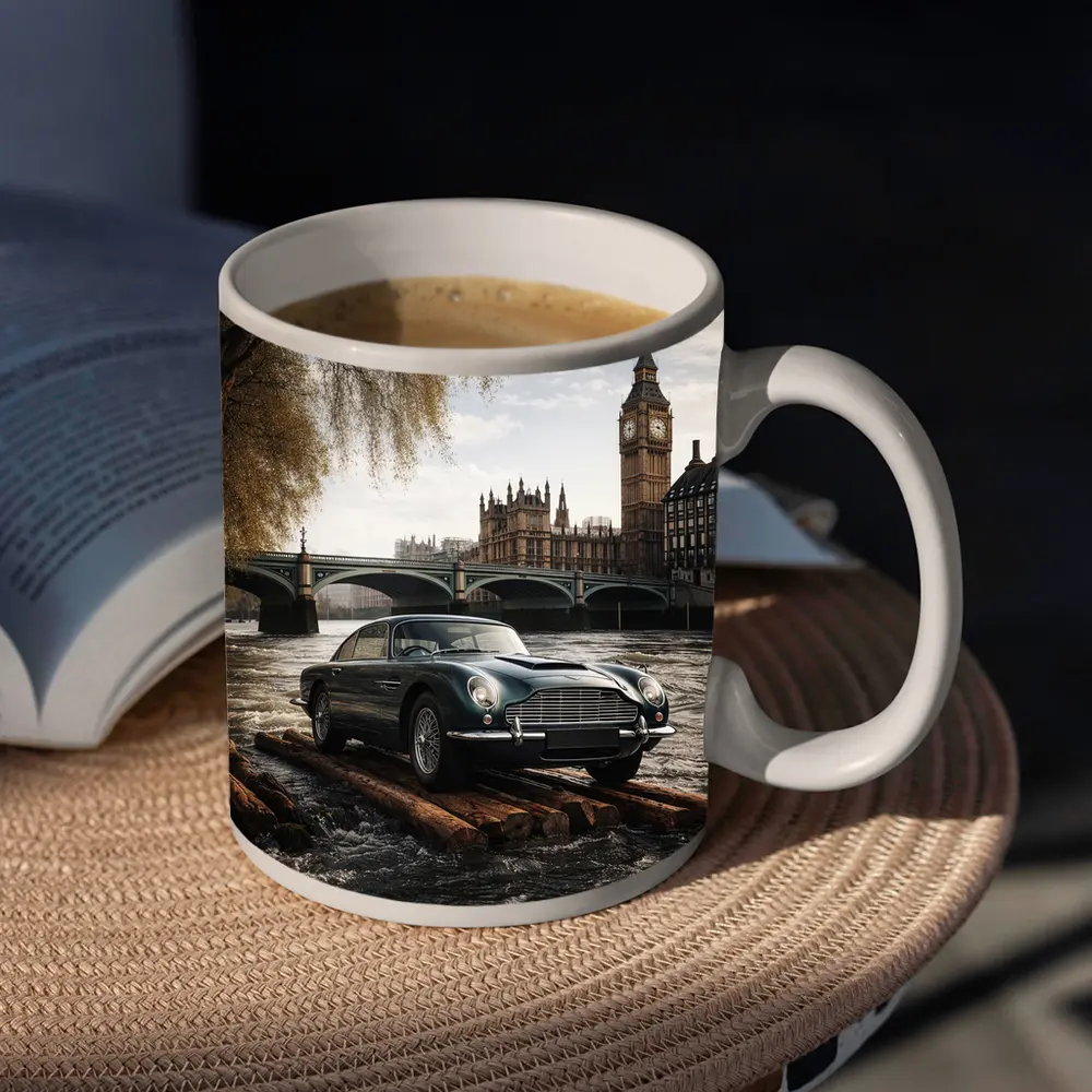 Aston Martin DB5 London Big Ben River – Mugs
