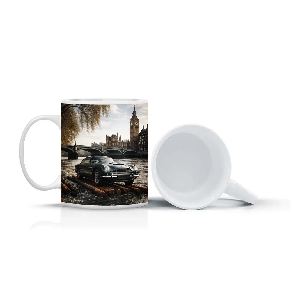 Aston Martin DB5 London Big Ben River – Mugs