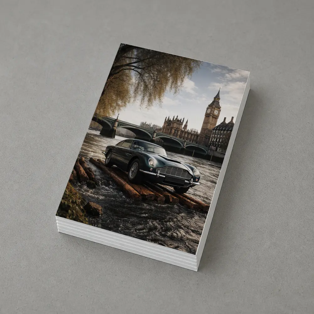 Aston Martin DB5 London Big Ben River – Postcards