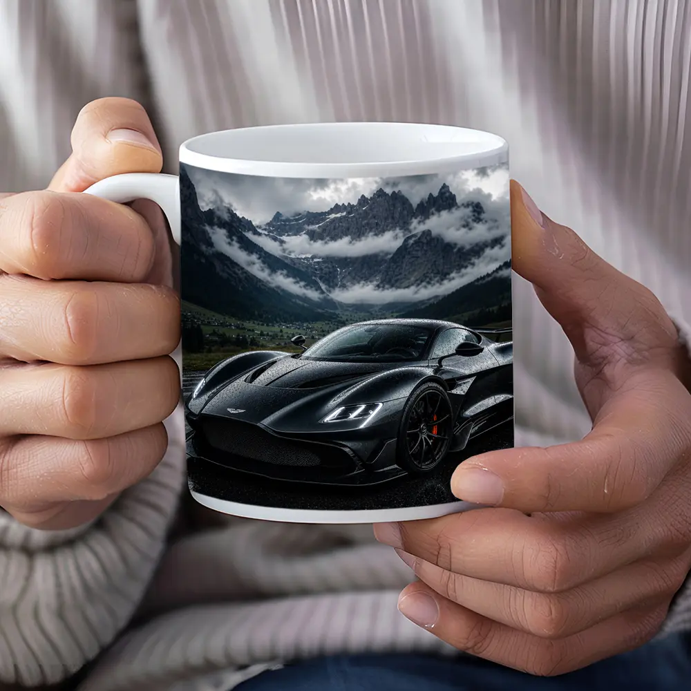 Aston Martin Valkyrie Wet Mountain Backdrop – Mugs