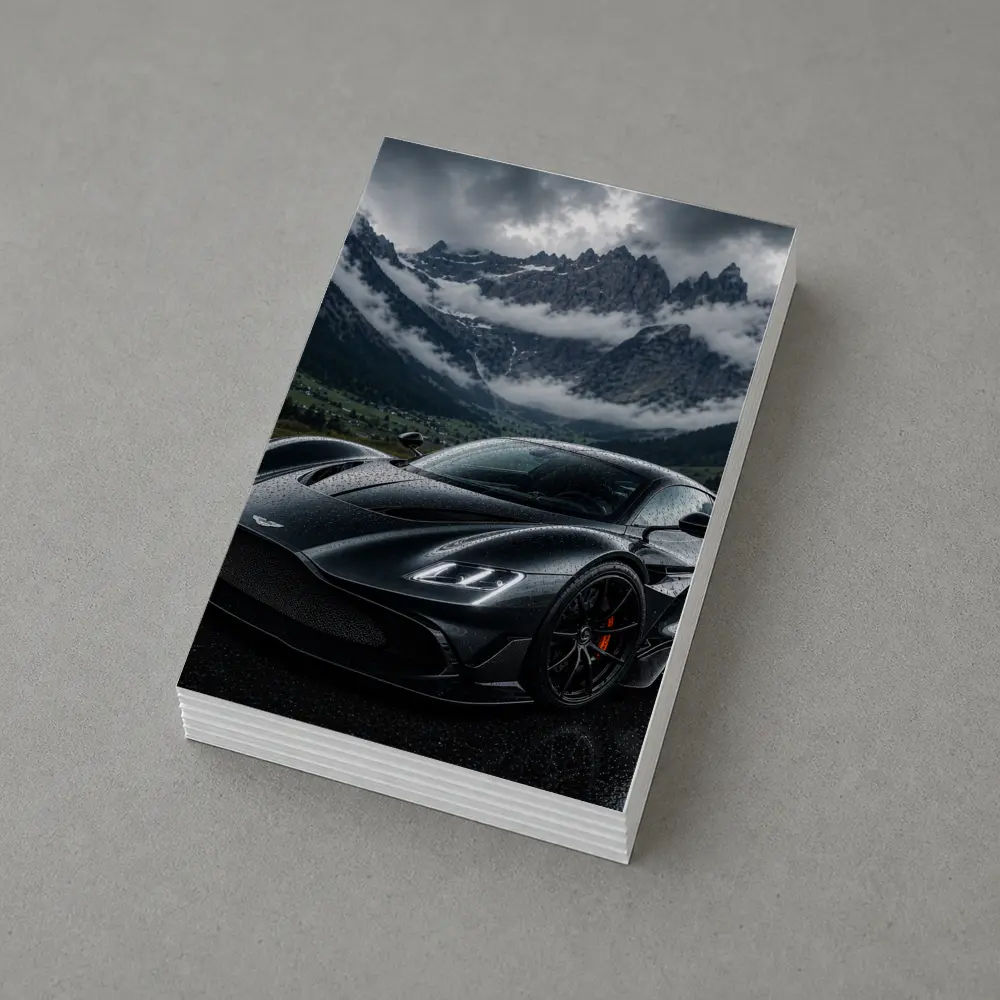 Aston Martin Valkyrie Wet Mountain Backdrop – Postcards