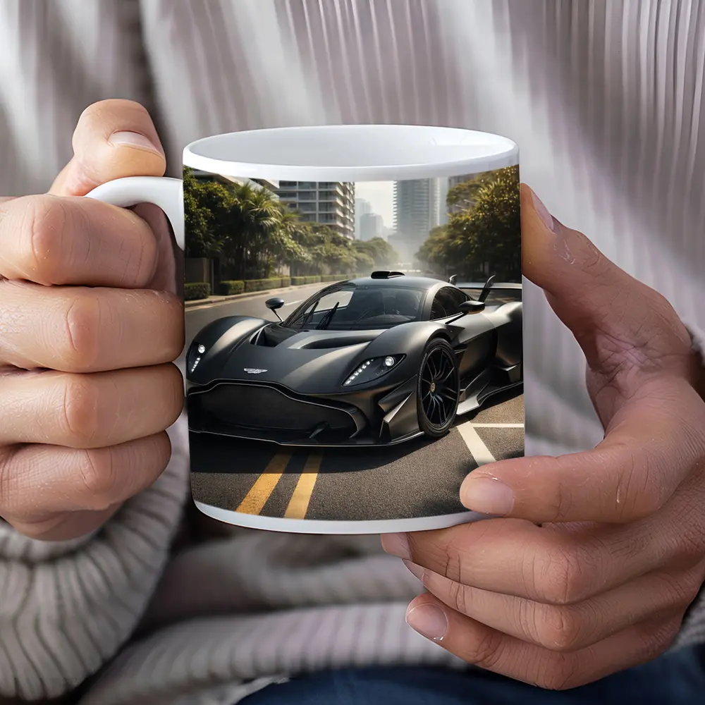 Aston Martin Valkyrie Matte Black City Street – Mugs