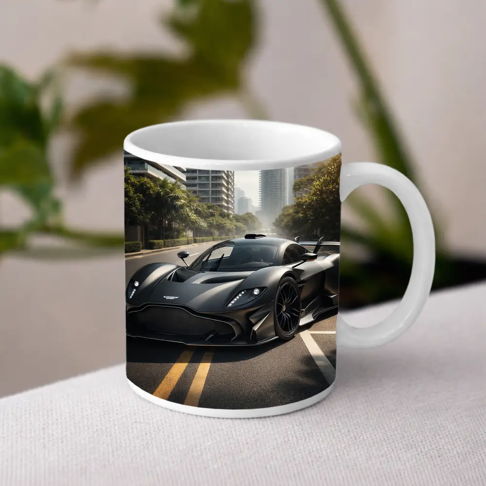 Aston Martin Valkyrie Matte Black City Street – Mugs