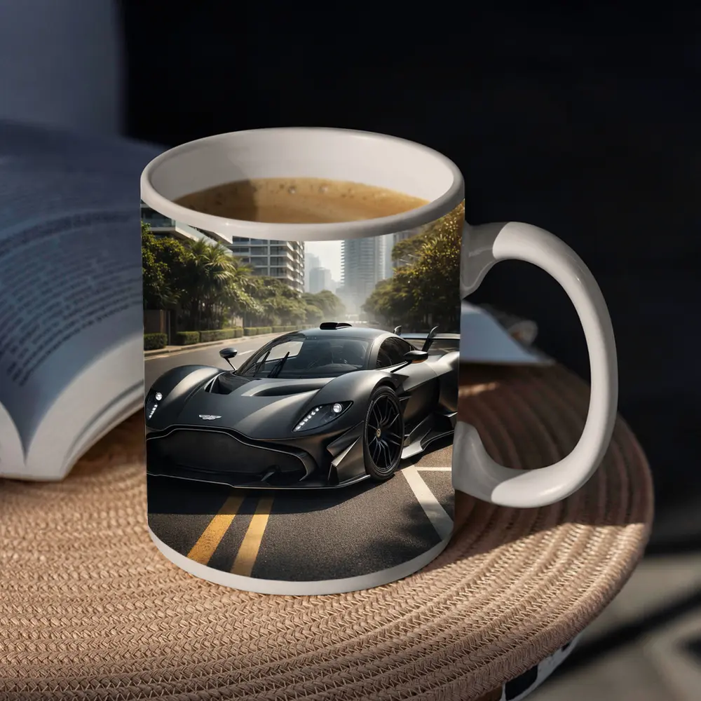 Aston Martin Valkyrie Matte Black City Street – Mugs
