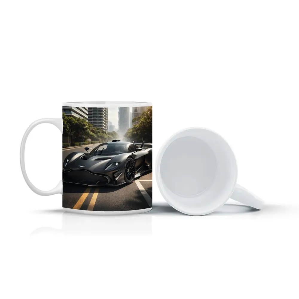 Aston Martin Valkyrie Matte Black City Street – Mugs