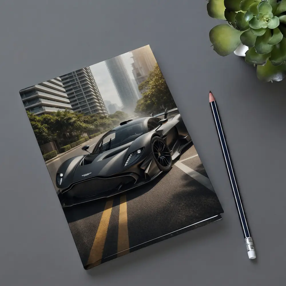 Aston Martin Valkyrie Matte Black City Street – Notebooks