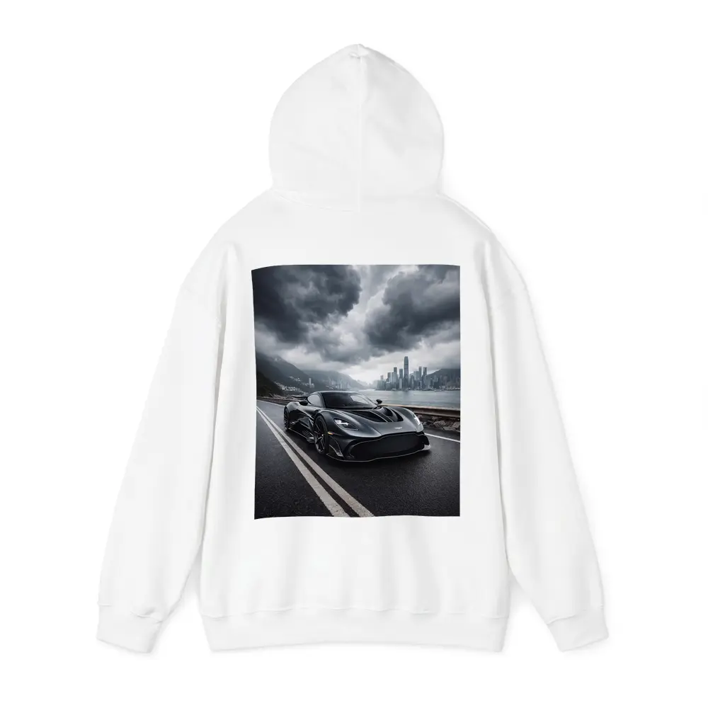 Aston Martin Valkyrie Dark Stormy City Road – Hoodies