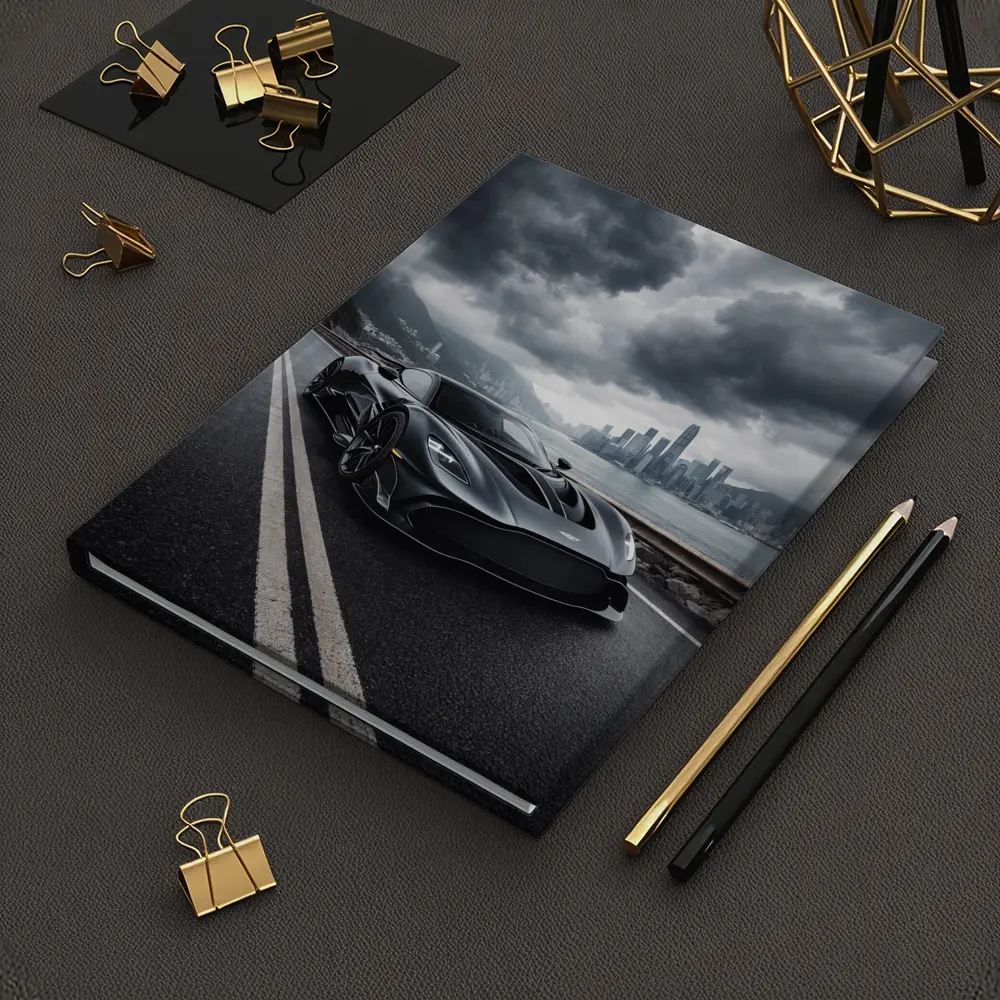 Aston Martin Valkyrie Dark Stormy City Road – Notebooks