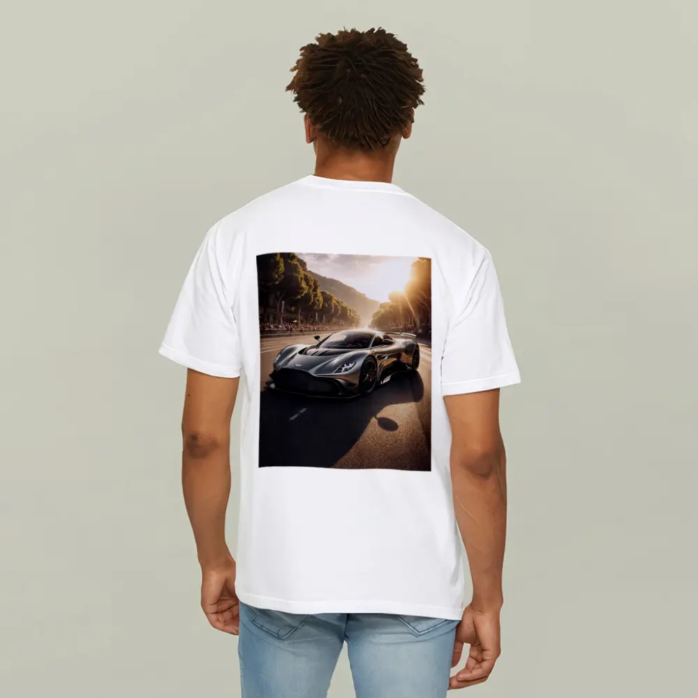 Aston Martin Valkyrie On Sunlit Road – T-Shirts
