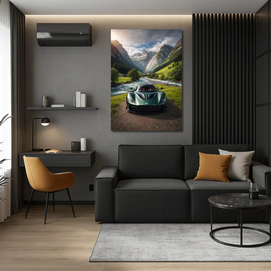 Aston Martin Valkyrie Green Alpine Valley – Wall Art