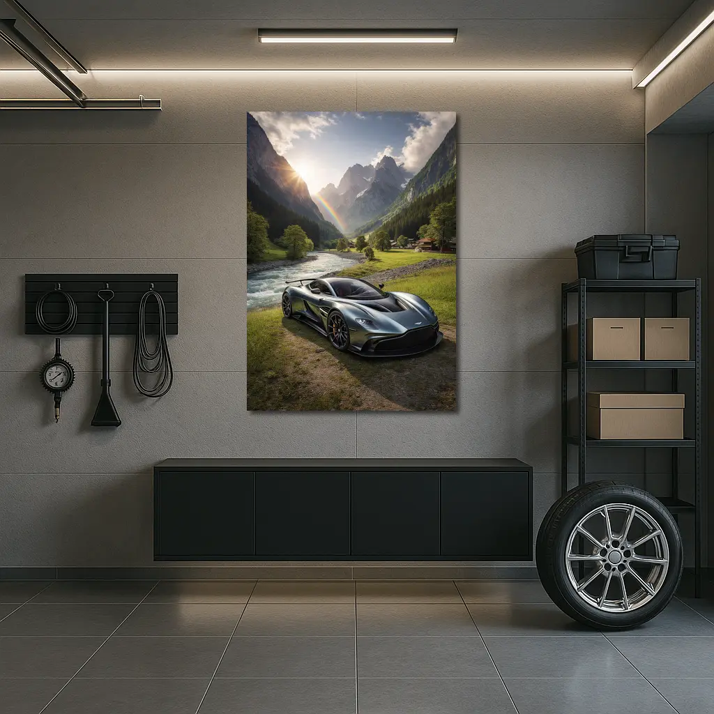 Aston Martin Valkyrie Alpine Valley Rainbow – Wall Art