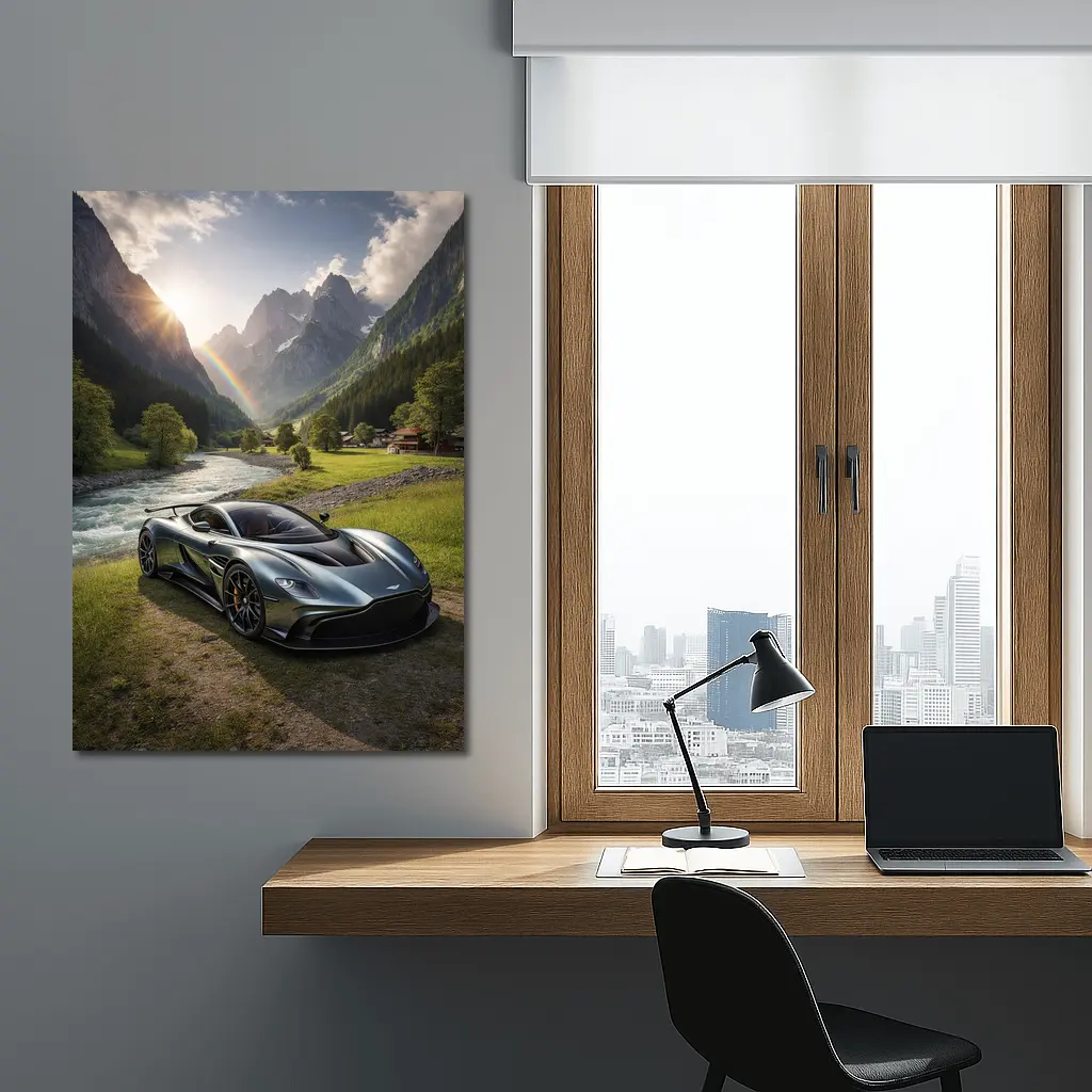 Aston Martin Valkyrie Alpine Valley Rainbow – Wall Art