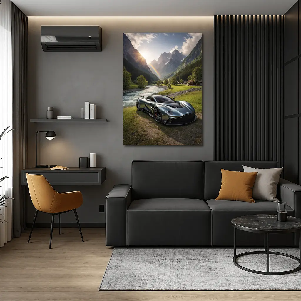 Aston Martin Valkyrie Alpine Valley Rainbow – Wall Art