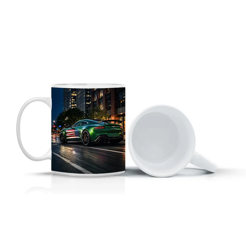 Aston Martin Vantage Green US Flag Night – Mugs