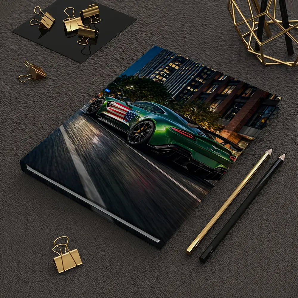 Aston Martin Vantage Green US Flag Night – Notebooks