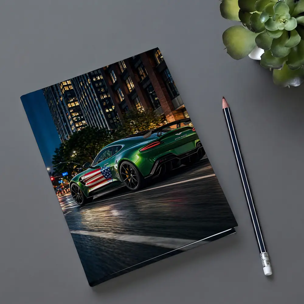 Aston Martin Vantage Green US Flag Night – Notebooks