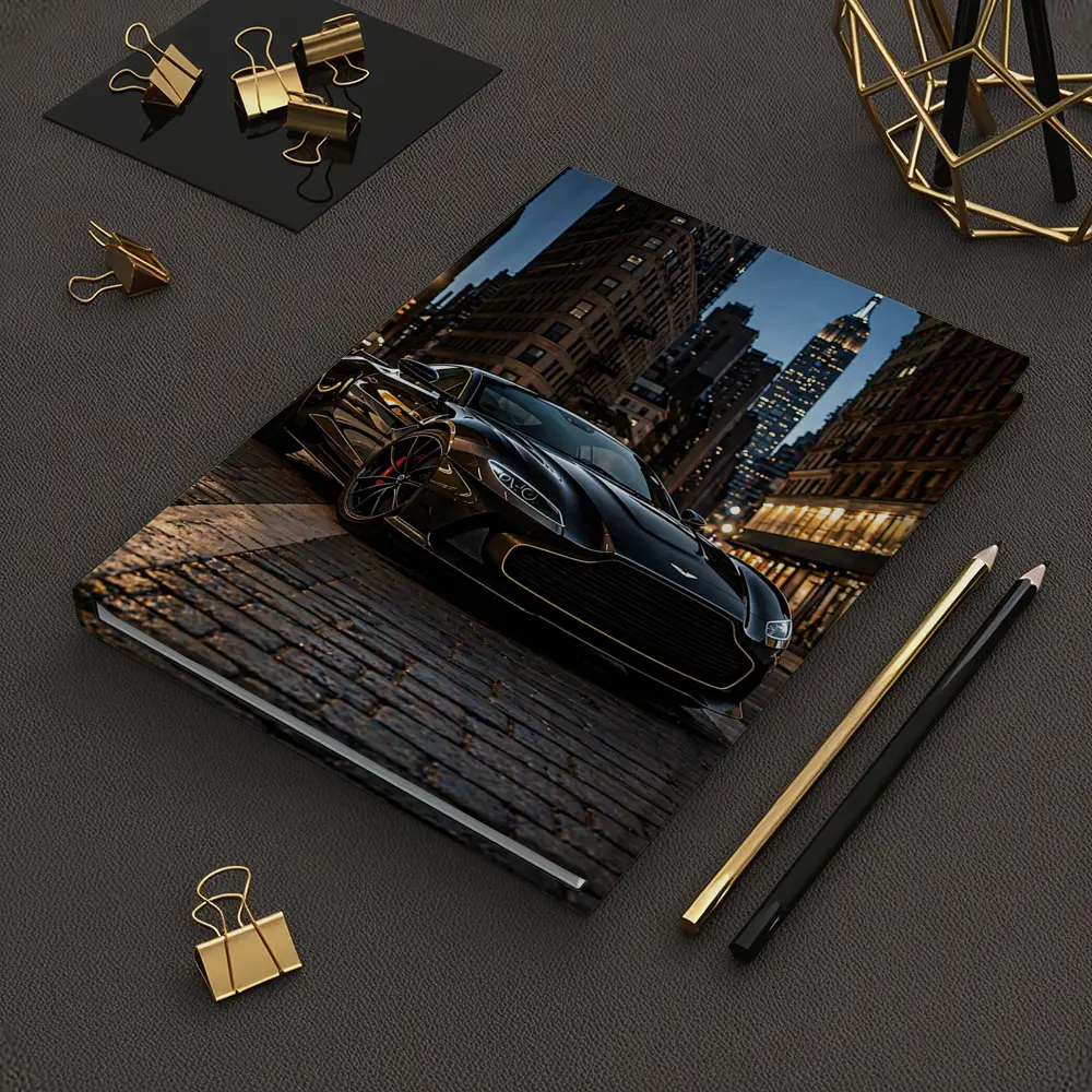 Aston Martin Vantage Black New York City Night – Notebooks
