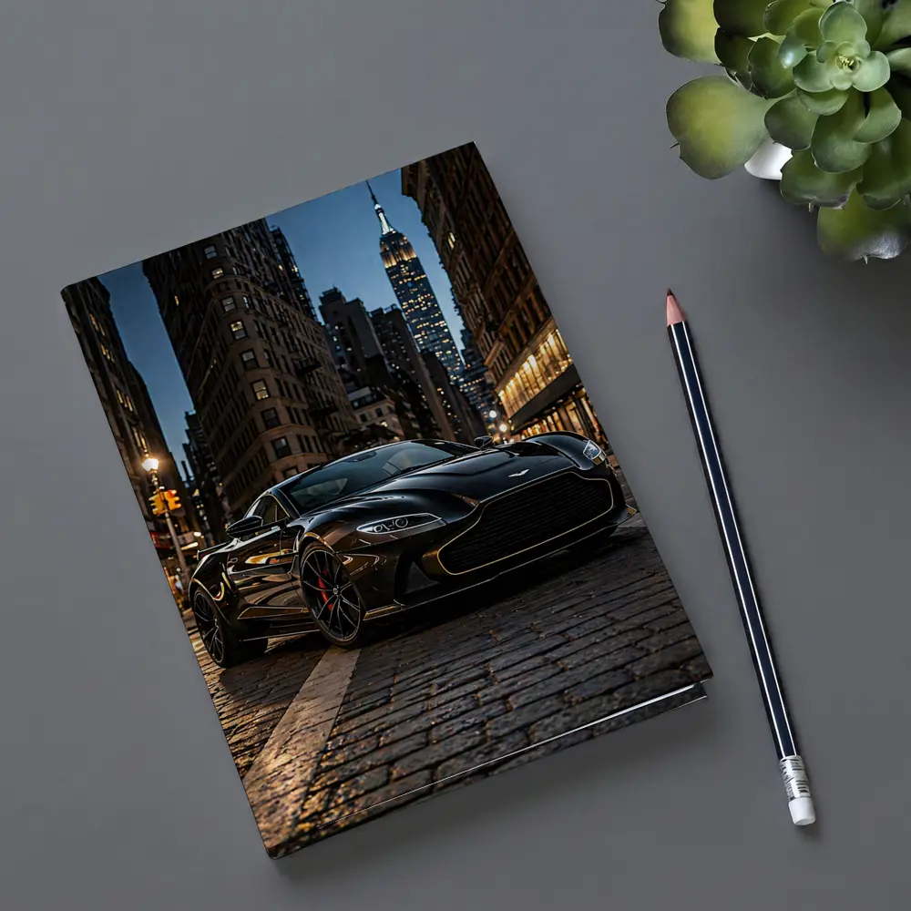 Aston Martin Vantage Black New York City Night – Notebooks