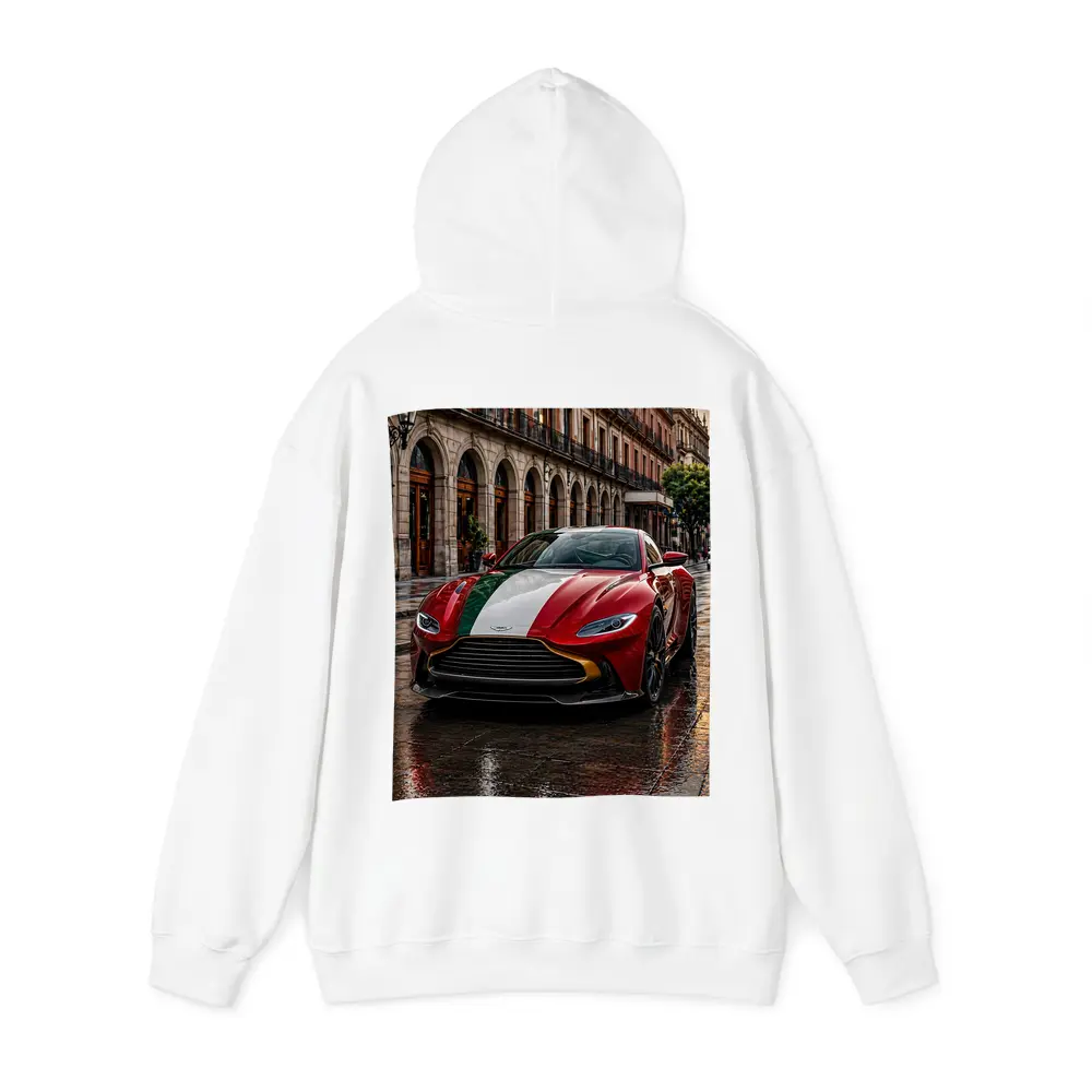 Aston Martin Vantage Red Italian Flag City Street – Hoodies