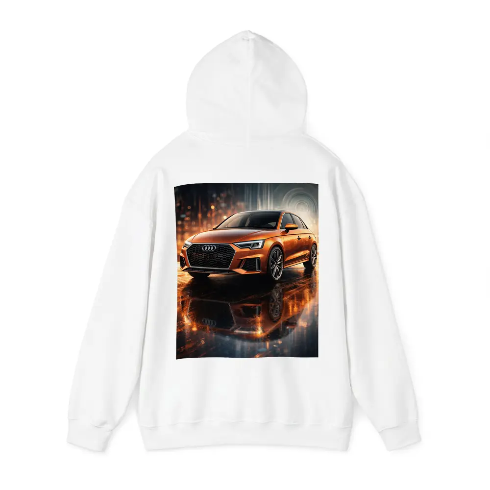 Audi A3 Orange Sedan Neon City Night – Hoodies