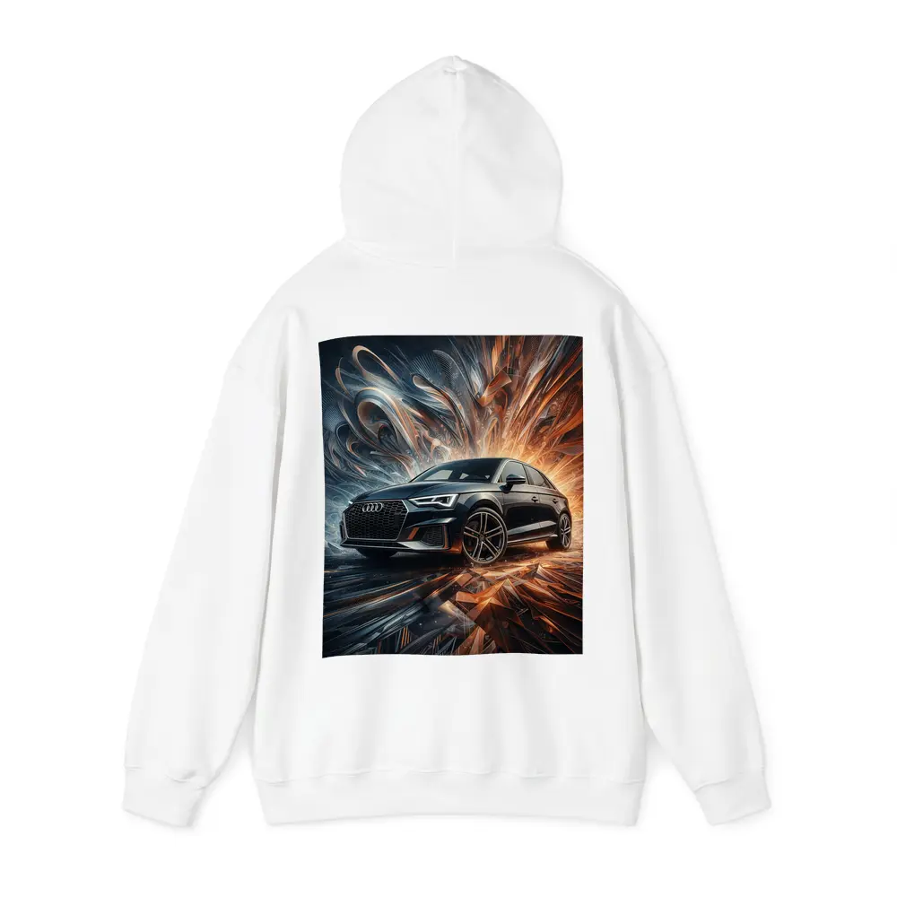Audi A3 Black Abstract Dynamic Art Background – Hoodies