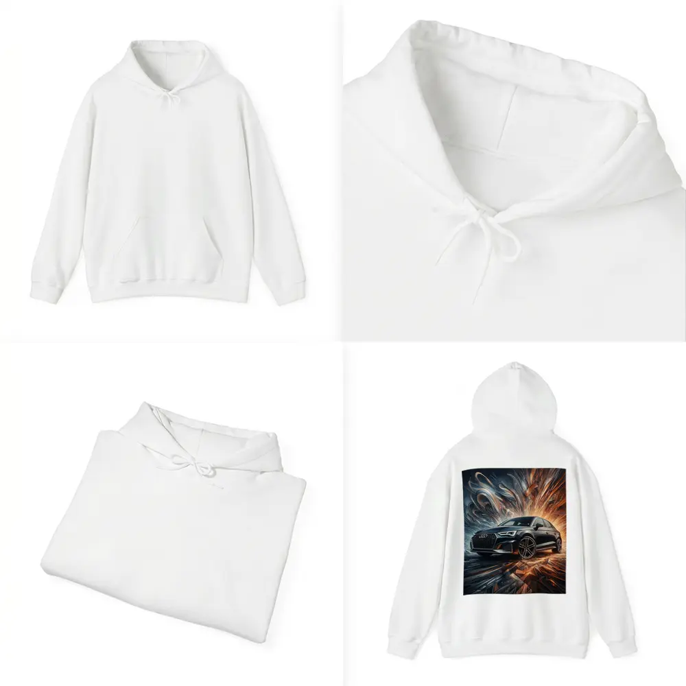 Audi A3 Black Abstract Dynamic Art Background – Hoodies