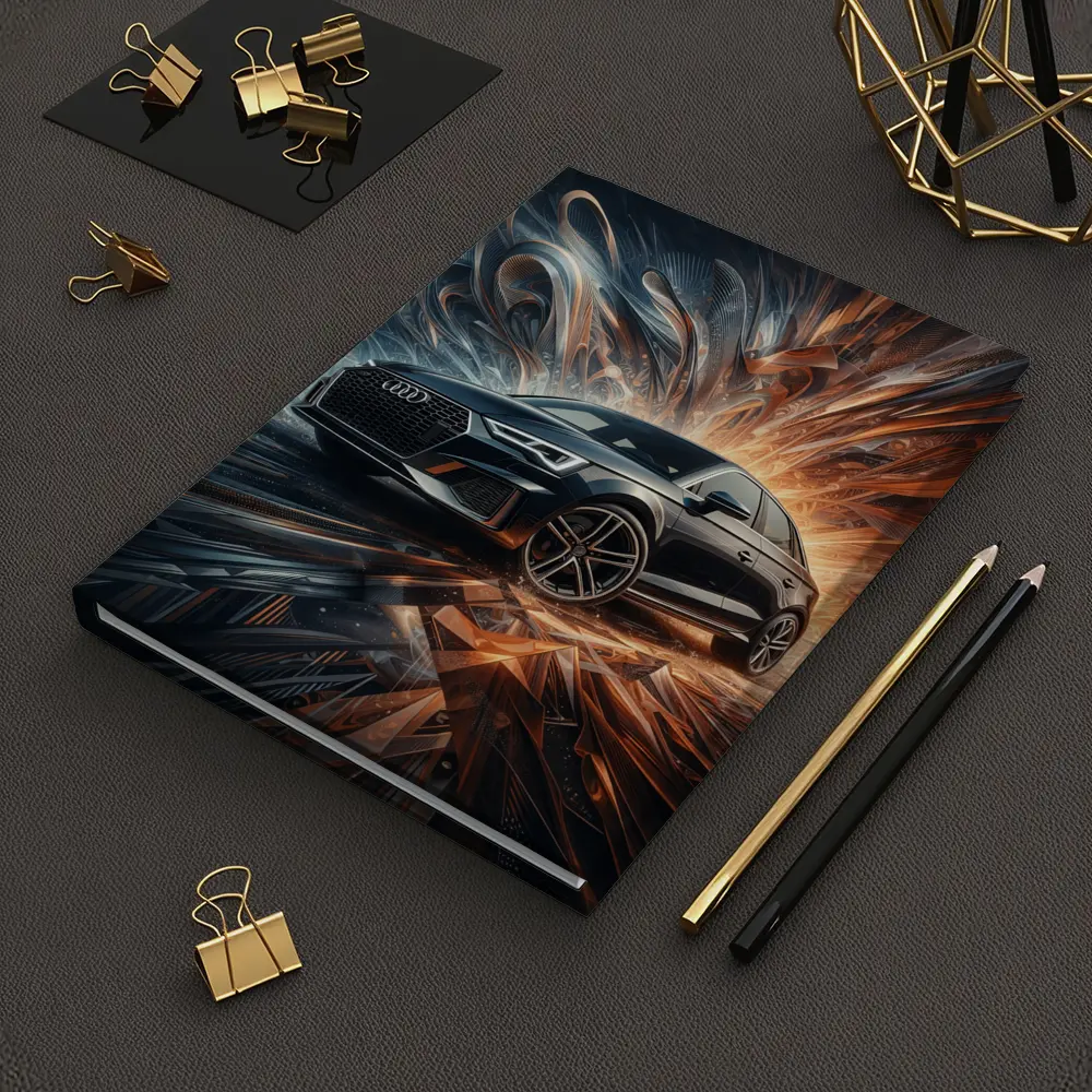 Audi A3 Black Abstract Dynamic Art Background – Notebooks