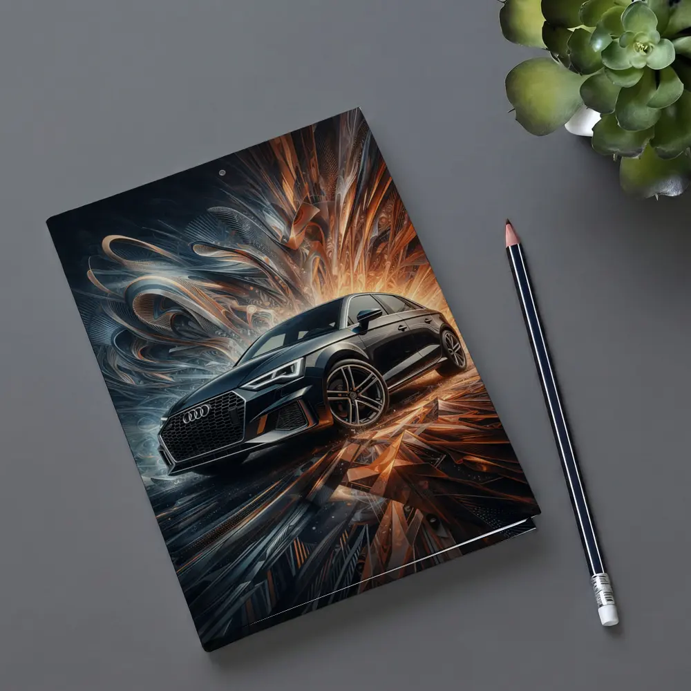 Audi A3 Black Abstract Dynamic Art Background – Notebooks